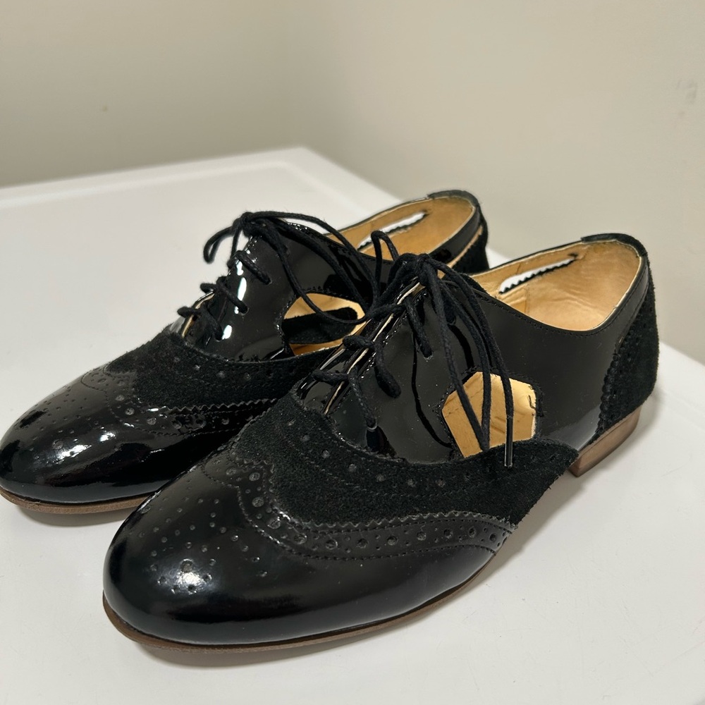 Girotti Black Oxford Shoes Size 5.5 US 36 EU